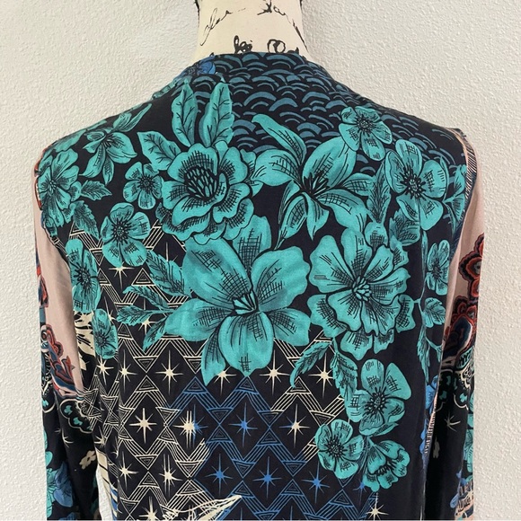 Johnny Was Multicolor Floral Crane Blouse - Picture 11 of 14